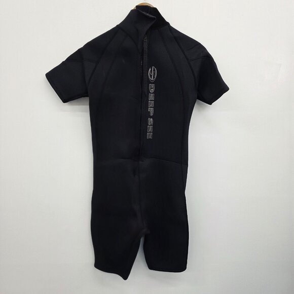 Deep See Mens S Black Short Sleeve Wetsuit Neoprene Surf Swim Diving Suit - Picture 3 of 16